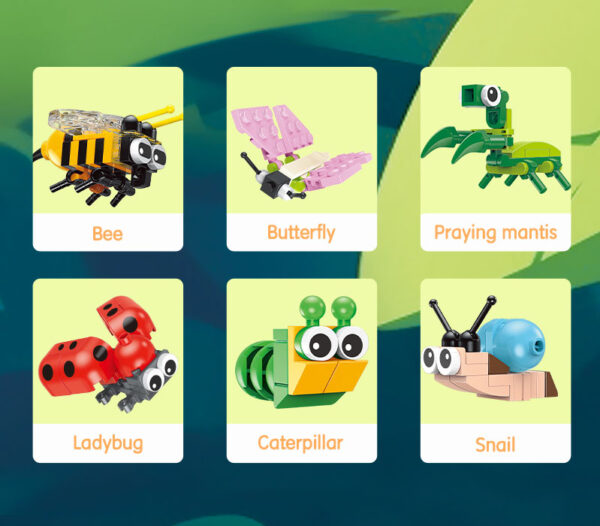 BLOCURI CONSTRUCTII TIP LEGO MODEL INSECTE ASORTATE DELI – poza 2