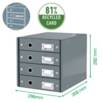 CABINET 4 SERTARE ALBASTRU CLICK&STORE LEITZ – poza 2