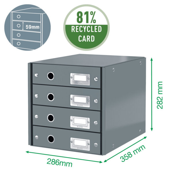 CABINET 4 SERTARE ALBASTRU CLICK&STORE LEITZ – poza 2
