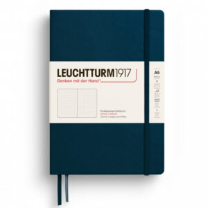 CAIET A5 PUNCTAT COPERTA RIGIDA ALBASTRU MARIN LEUCHTTURM – poza 1