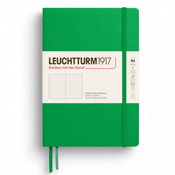 CAIET A5 PUNCTAT COPERTA RIGIDA VERDE PRIMAVARATIC LEUCHTTURM – poza 1