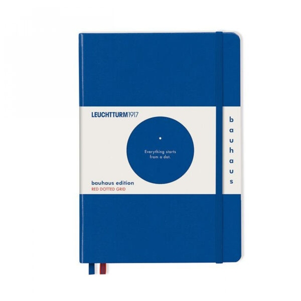 CAIET A5 PUNCTAT COPERTA RIGIDA ALBASTRU ROYAL BAUHAUS LEUCHTTURM – poza 1