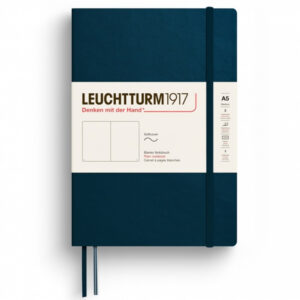 CAIET A5 VELIN COPERTA FLEXIBILA ALBASTRU MARIN LEUCHTTURM – poza 1