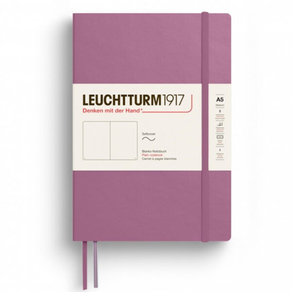 CAIET A5 VELIN COPERTA FLEXIBILA DUSTY ROSE LEUCHTTURM – poza 1
