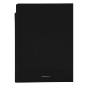 CAIET BIROU A5 112 FILE 80G DICTANDO COPERTA PIELE NEGRU N141L DELI – poza 1