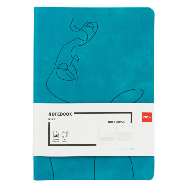 CAIET BIROU A5 96 FILE 80G DICTANDO COPERTA PIELE TURCOAZ N126L DELI – poza 1