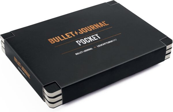 CAIET BULLET JOURNAL POCKET COPERTA FLEXIBILA NEGRU 3/SET LEUCHTTURM – poza 1