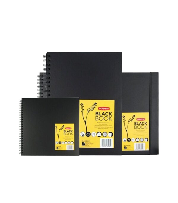 CAIET SPIRA PENTRU SCHITE A4 40 FILE 200G COPERTA NEAGRA PROFESSIONAL DERWENT – poza 2