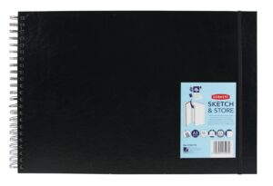 CAIET SPIRA PENTRU SCHITE SI DESEN A3 56 FILE 165G CU MAPA PROFESSIONAL DERWENT – poza 1