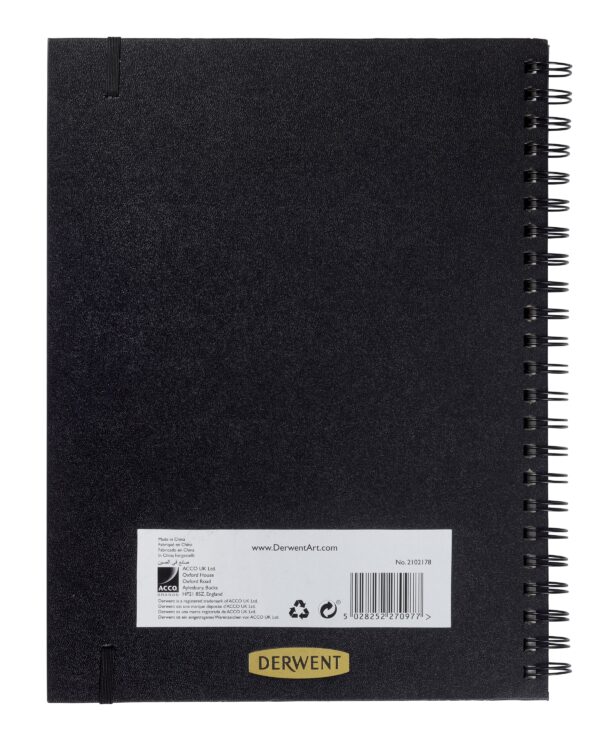 CAIET SPIRA PENTRU SCHITE SI DESEN A4 56 FILE 165G CU MAPA PROFESSIONAL DERWENT – poza 2