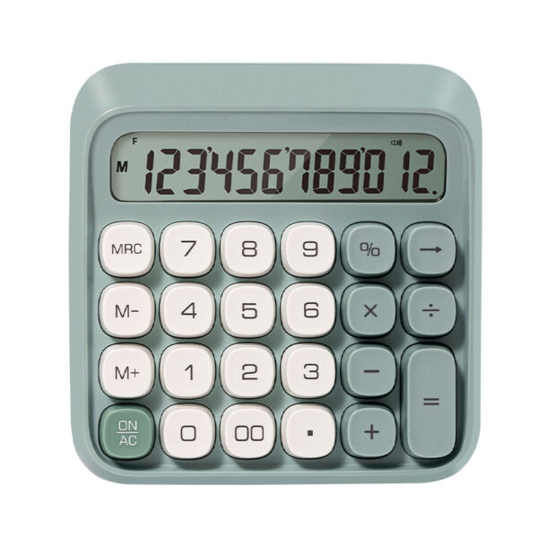 CALCULATOR 12 DIG RETRO M36 VERDE DELI – poza 1