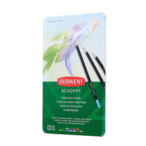 CREIOANE COLORATE 12 CULORI CUTIE METAL DERWENT ACADEMY – poza 1