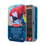CREIOANE COLORATE 36 CULORI CUTIE METAL PROFESSIONAL CROMAFLOW DERWENT – poza 2