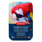 CREIOANE COLORATE 36 CULORI CUTIE METAL PROFESSIONAL CROMAFLOW DERWENT – poza 1
