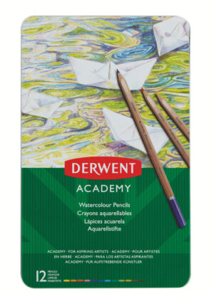 CREIOANE COLORATE ACUARELA 12 CULORI DERWENT ACADEMY – poza 1