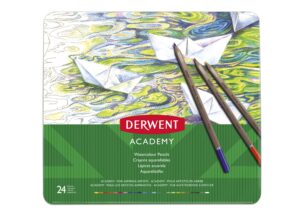 CREIOANE COLORATE ACUARELA 24 CULORI DERWENT ACADEMY – poza 1