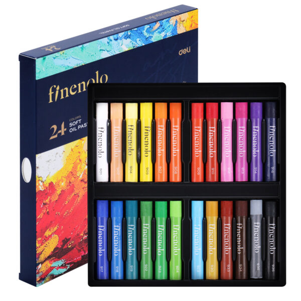 CREIOANE ULEI PASTEL PROFESIONALE 24 CULORI FINENOLO DELI – poza 1