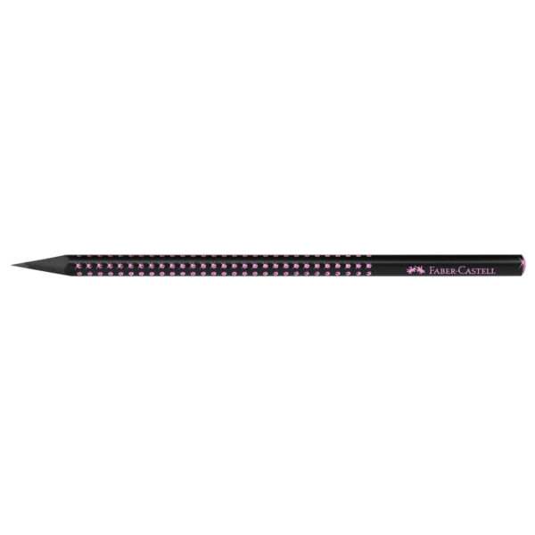 CREION GRAFIT B GRIP SPARKLE LEMN NEGRU MIDNIGHT ROSE FABER-CASTELL – poza 2