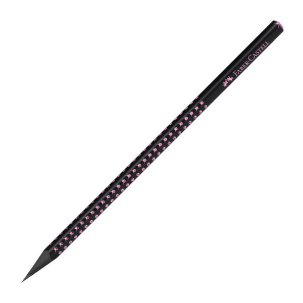 CREION GRAFIT B GRIP SPARKLE LEMN NEGRU MIDNIGHT ROSE FABER-CASTELL – poza 1