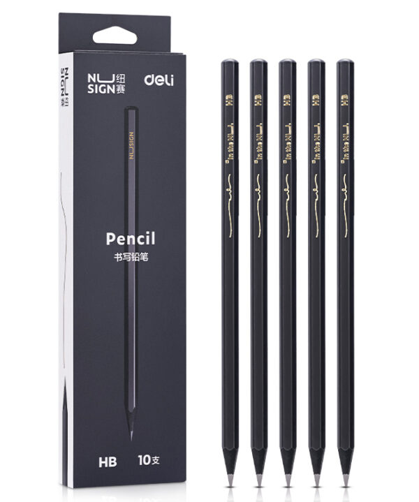 CREION GRAFIT HB LEMN NEGRU CUTIE 10 BUC NUSIGN DELI – poza 2
