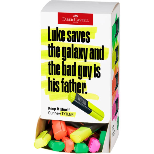 DISPLAY 60 BUC TEXTMARKER MINI SUPERFLUORESCENT FABER-CASTELL – poza 1