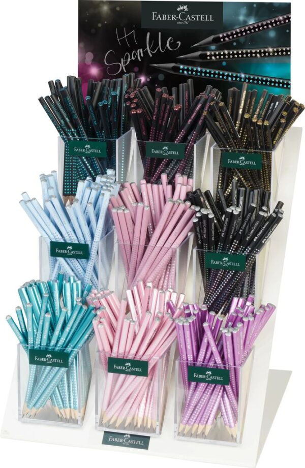DISPLAY 9*48 BUC CREION GRAFIT B GRIP SPARKLE 2025 FABER-CASTELL – poza 1
