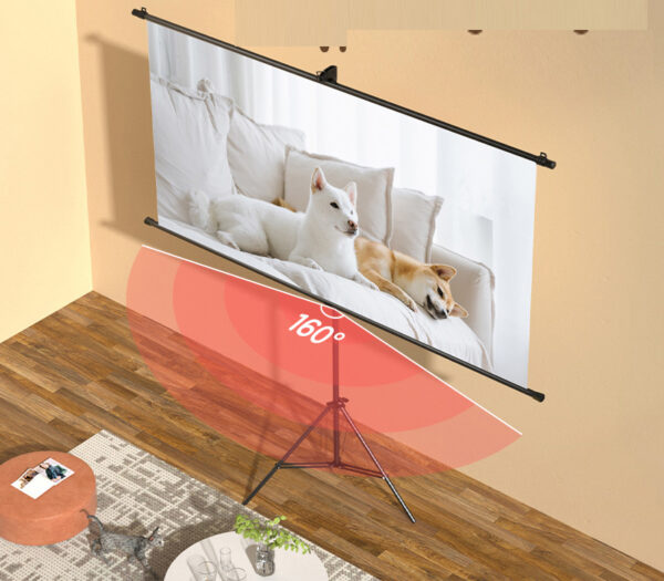 ECRAN PROIECTIE 160 x 92 CM MANUAL PE TREPIED DELI – poza 2