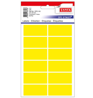 ETICHETE 23*50MM COLTURI ROTUNDE GALBENE 60/SET TANEX – poza 1