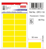 ETICHETE 23*50MM COLTURI ROTUNDE GALBENE 60/SET TANEX – poza 2