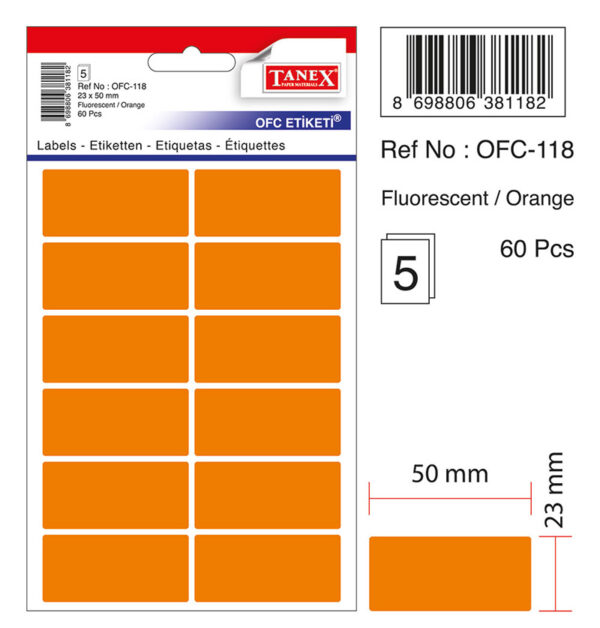 ETICHETE 23*50MM COLTURI ROTUNDE PORTOCALII 60/SET TANEX – poza 2