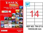 ETICHETE 14/A4 105*42.69MM COLTURI DREPTE 100/TOP TANEX – poza 2