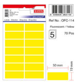 ETICHETE 19*50MM COLTURI ROTUNDE GALBENE 70/SET TANEX – poza 2