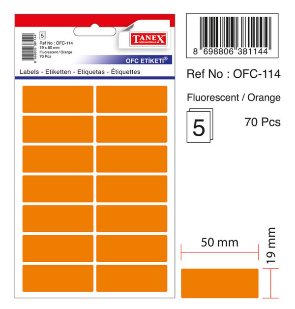 ETICHETE 19*50MM COLTURI ROTUNDE PORTOCALII 70/SET TANEX – poza 2