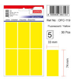 ETICHETE 33*74MM COLTURI ROTUNDE GALBENE 30/SET TANEX – poza 2