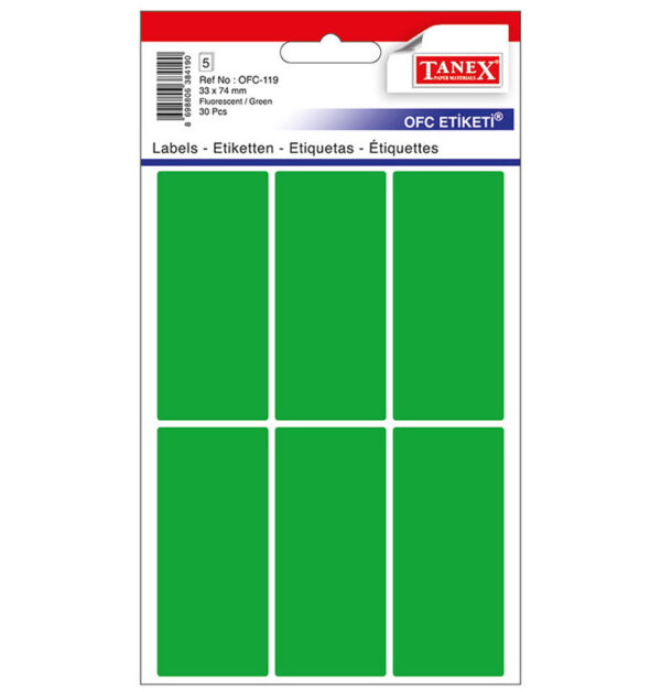 ETICHETE 33*74MM COLTURI ROTUNDE VERZI 30/SET TANEX – poza 1