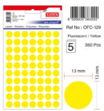 ETICHETE ROTUNDE 13MM GALBENE 350/TIPLA TANEX – poza 2