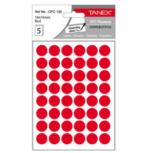 ETICHETE ROTUNDE 16MM ROSII 240/TIPLA TANEX – poza 1