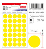 ETICHETE ROTUNDE 19MM GALBENE 175/TIPLA TANEX – poza 2