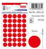 ETICHETE ROTUNDE 19MM ROSII 175/TIPLA TANEX – poza 2
