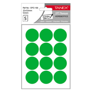 ETICHETE ROTUNDE 32MM VERZI 60/TIPLA TANEX – poza 1