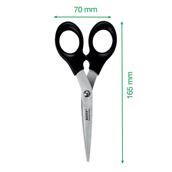 FOARFECA BIROU 16.5CM NEAGRA OTEL INOXIDABIL LEITZ – poza 5