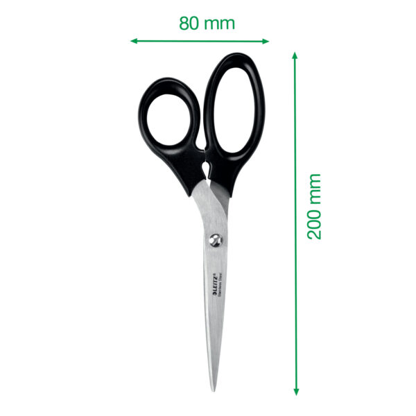 FOARFECA BIROU 20CM NEAGRA OTEL INOXIDABIL LEITZ – poza 5