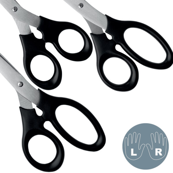 FOARFECA BIROU SET 3(16.5, 18,5 & 20 CM) NEAGRA OTEL INOXIDABIL LEITZ – poza 4