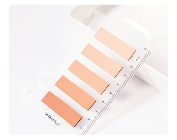 INDEX ADEZIV PLASTIC 12*44MM 5 CULORI GALBEN 20 FILE RIGLA NUSIGN DELI – poza 2