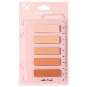 INDEX ADEZIV PLASTIC 12*44MM 5 CULORI ROZ 20 FILE RIGLA NUSIGN DELI – poza 1