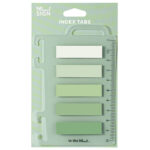 INDEX ADEZIV PLASTIC 12*44MM 5 CULORI VERDE 20 FILE RIGLA NUSIGN DELI – poza 1