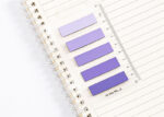 INDEX ADEZIV PLASTIC 12*44MM 5 CULORI VIOLET 20 FILE RIGLA NUSIGN DELI – poza 4