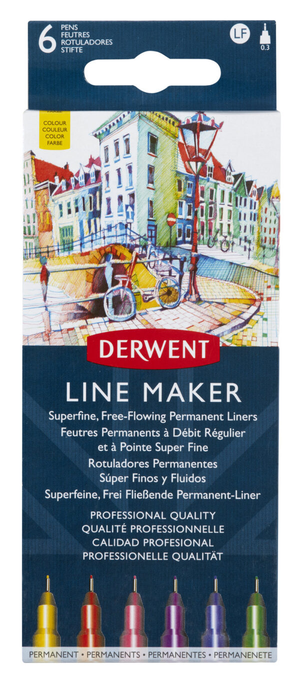 LINER 0.3 MM SET 6 PROFESIONAL DERWENT – poza 1
