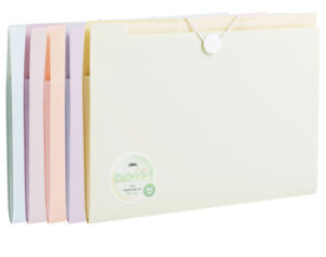 MAPA PLASTIC CU ELASTIC 7 SEPARATOARE DIVERSE CULORI MACARONS DELI – poza 1