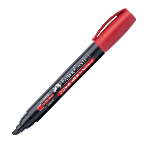 MARKER PERMANENT ROSU VARF TESIT MULTIMARK WINNER 54 2024 FABER CASTELL – poza 1